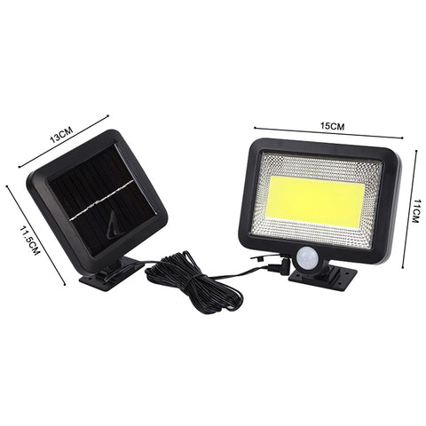 Lampada da parete solare COB Lampada da giardino a induzione separata per il corpo umano Illuminazione esterna impermeabile Lampione stradale, 100 COB