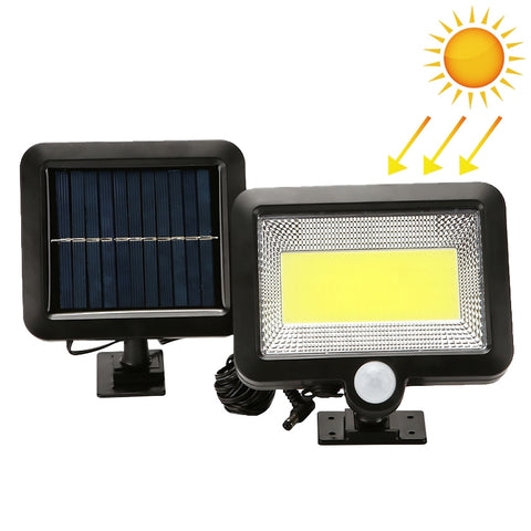 Lampe de mur solaire COB Lampe de jardin à induction séparée pour le corps humain Éclairage extérieur imperméable Lampe extérieure, 100 COB