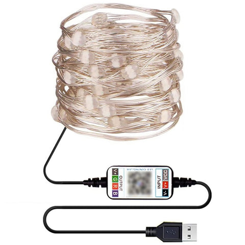 Decorazione natalizia Stringa di filo di rame RGB Luce Controllo APP mobile Bluetooth, Lunghezza: 10 m 100 LED, 10m 100 LEDs