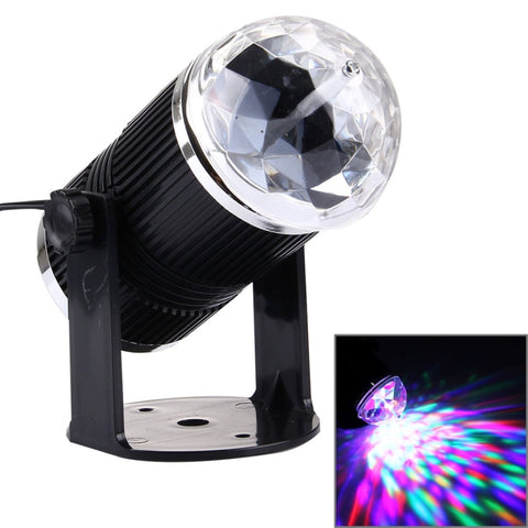 Spina europea per luci da palco a LED con mini sfera magica rotante da 3 W, EU Plug