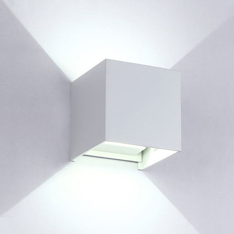 Luce decorativa per interni ed esterni a forma cubica impermeabile IP65 per soggiorno, camera da letto, corridoio, hotel, CA 85-265 V, Black Shell White Light, Black Shell Warm White, White Shell White Light, White Shell Warm White
