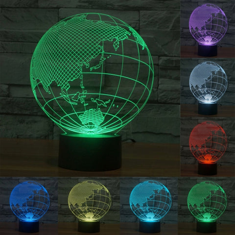 Lampada da scrivania con lampada stereo visiva creativa a 7 colori, luce notturna, Asia Style
