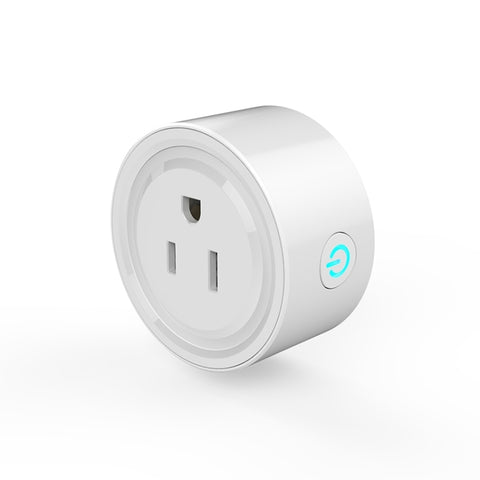 Mini spina WiFi a forma rotonda da 10A APP Presa intelligente con temporizzazione del telecomando Funziona con Alexa e Google Home, CA 100-240 V, spina americana, spina americana 10A (forma rotonda)