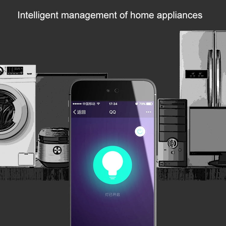 10A Round Shape WiFi 2.4GHz Mini Plug APP Remote Control Timing Smart Socket