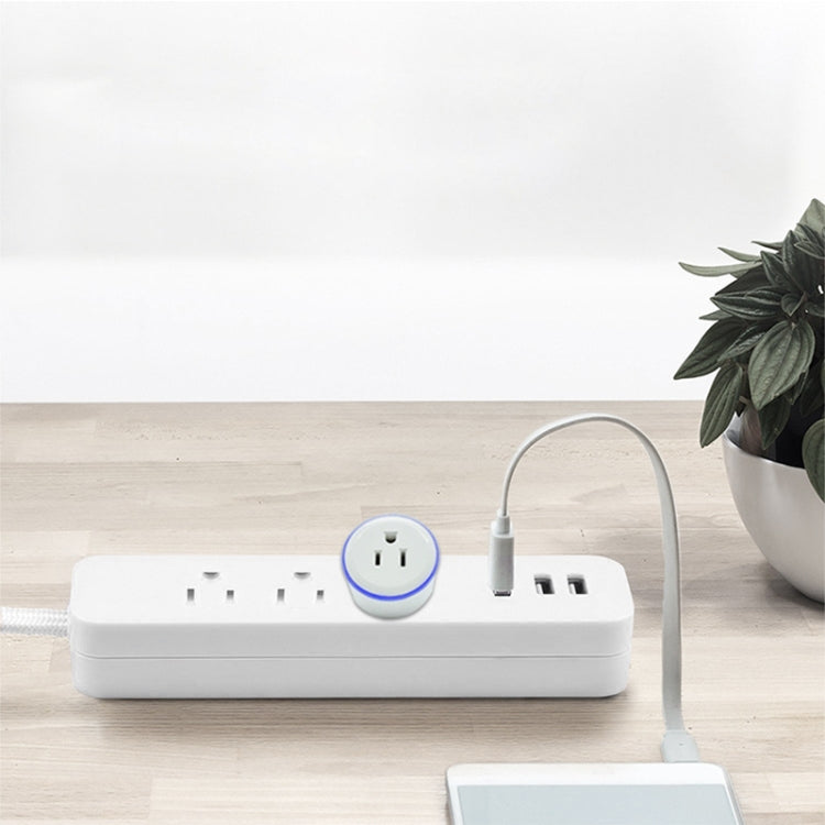 10A Round Shape WiFi 2.4GHz Mini Plug APP Remote Control Timing Smart Socket