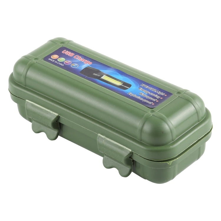 Durable Waterproof LED Flashlight with Storage Box & 3 Modes