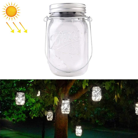 Lampada a sospensione con tappo di bottiglia a energia solare a 10 LED, lampada da giardino decorativa per esterni, corpo della bottiglia non incluso, 10 LEDs White Light, 10 LEDs Warm White