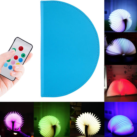 Luce notturna semicircolare creativa portatile con ricarica USB con telecomando, Semicircle (Blue), Semicircle (Brown)