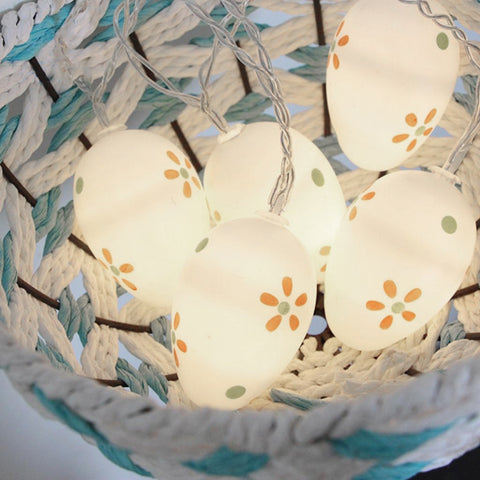 Set di 10 Lampadine LED Decorativa a Forma di Uovo di Pasqua per