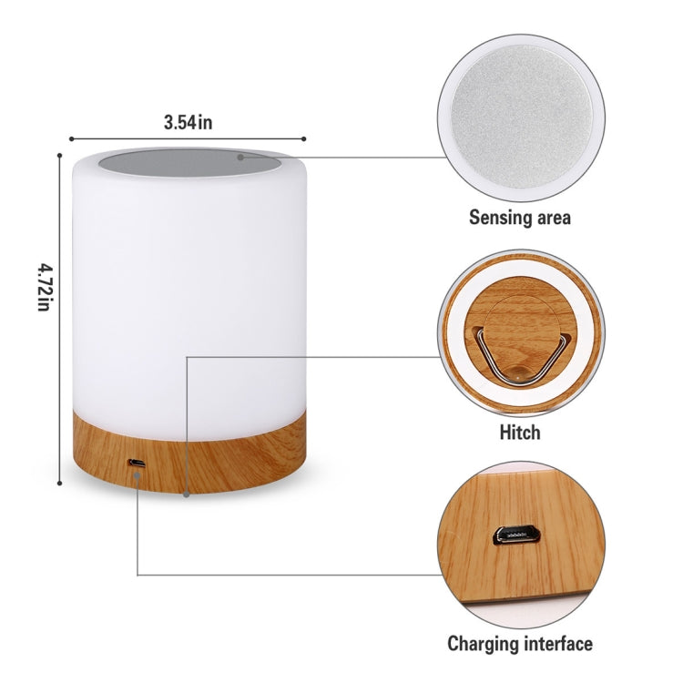 Colorful Wood Grain Touch Night Light for Cozy Atmosphere