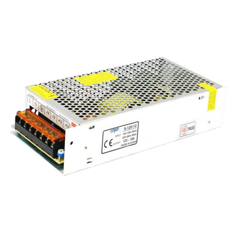 SOMPOM S-120-12 120W 12V 10A Driver con guscio in ferro LED Alimentatore per illuminazione a strisce luminose, 120W 10A