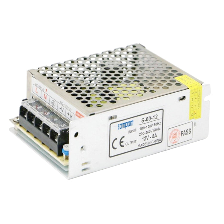 SOMPOM S-60-12 60W 12V Power Supply for LED Light Strips