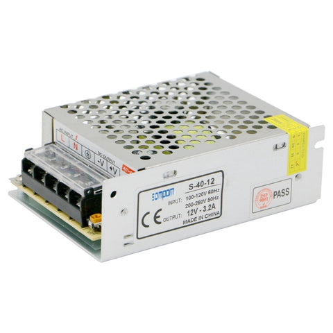 SOMPOM S-40-12 40W 12V 3.2A Driver con guscio in ferro LED Alimentatore per monitor di illuminazione a strisce luminose, 40W 3.2A