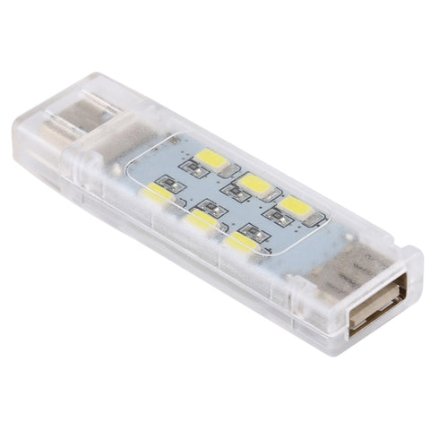 Luce USB impilabile su due lati a 12 LED