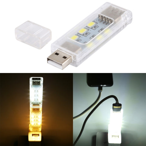 Luce USB impilabile su due lati a 12 LED