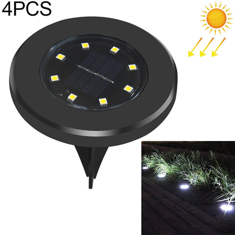 4 pièces 8 LED IP65 imperméable à l'énergie solaire lampe intérieure pour jardin villa jardin pratique faretto décoratif