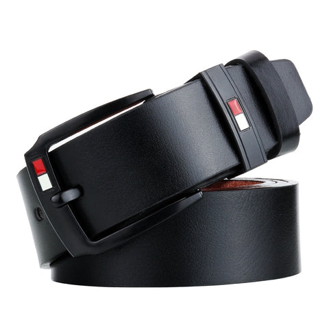 Dandali L8032 Cintura da uomo in pelle con fibbia antica casual retrò, dimensioni: 110-125 cm, L8032