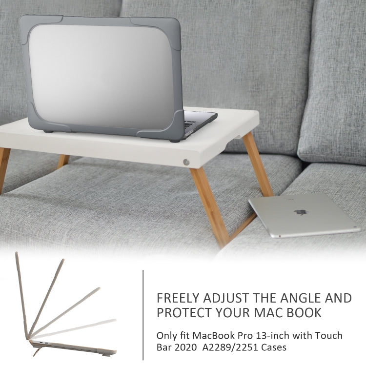 Per MacBook Pro 13 pollici 2022 e A2289 / A2251 / A2338 2020 PC + Custodia protettiva per laptop in due colori TPU