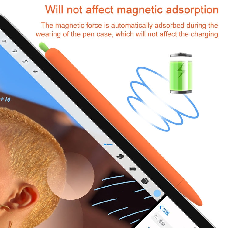 Silicone Protective Case for Apple Pencil 2 - Carrot Shape