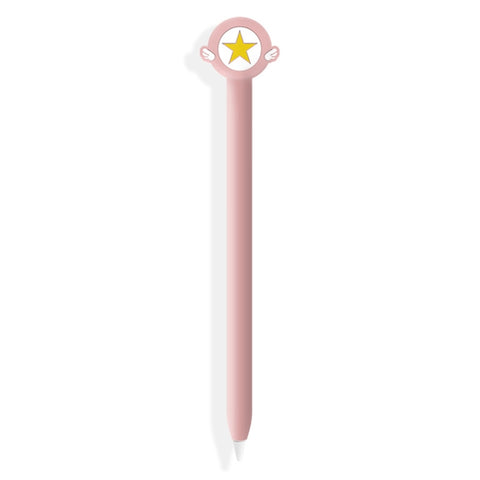 Étui de protection en silicone simpatico cartone animé pour Apple Pencil 1 (stella a cinque punte rosa), pour Apple Pencil 1