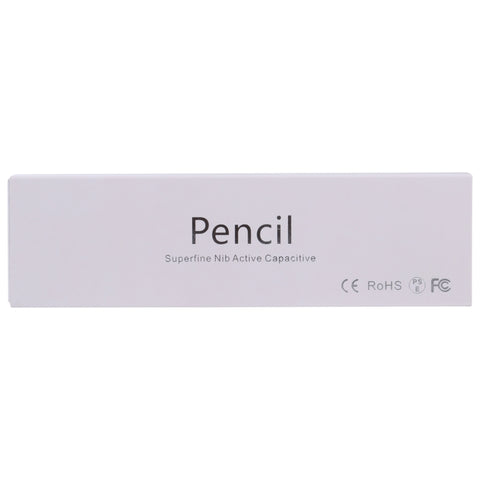 Matita Penna stilo capacitiva attiva ricaricabile universale con cappuccio magnetico, Pencil White, Pencil Black