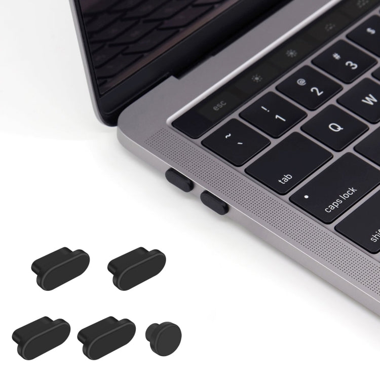 ENKAY 5-in-1 Dustproof Charging Port Plugs for MacBooks