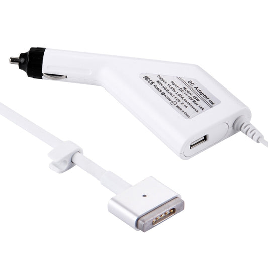 caricabatteria-da-auto-magsafe-2-stile-t-da-45-w-1485-v-305-a-5-pin-con-1-porta-usb-per-apple-macbook-a1466-a1436-a1465-a1435-md224-md231-md761-md711-lunghezza-17-m-45w-14-85v-3-05a - immagine 1