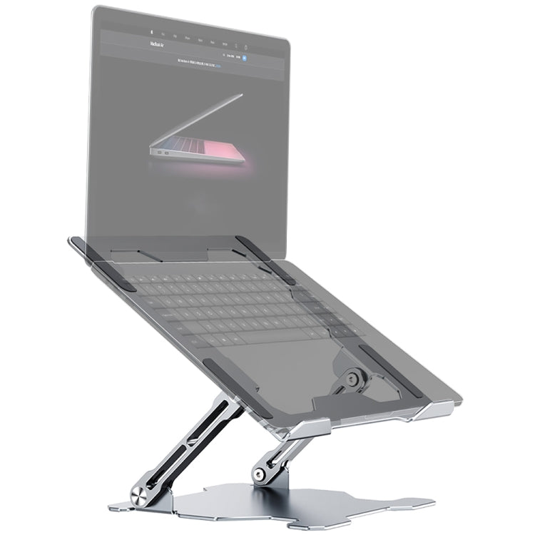 Supporto per laptop regolabile con sollevamento meccanico R-JUST HZ09, HZ09 Grey, HZ09 Silver