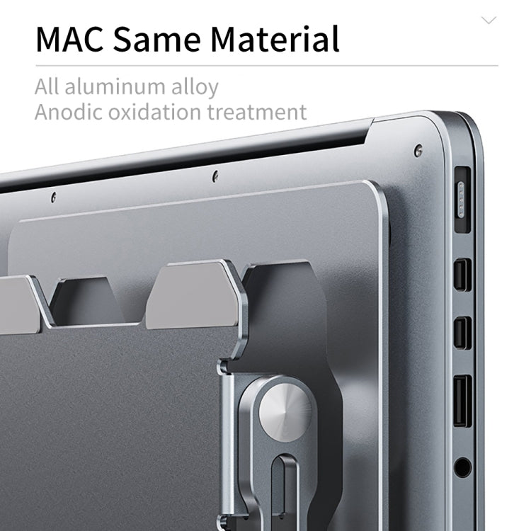 Supporto per laptop regolabile con sollevamento meccanico R-JUST HZ09, HZ09 Grey, HZ09 Silver