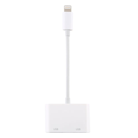 AK109 Adattatore per fotocamera 3 in 1 da 8 pin maschio a doppia porta USB femmina, supporto per sistema iOS 13.0 e versioni successive