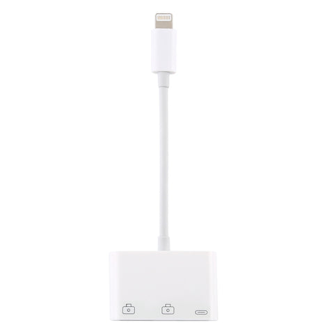 Adattatore per fotocamera 3 in 1 da 8 pin maschio a doppia porta USB femmina