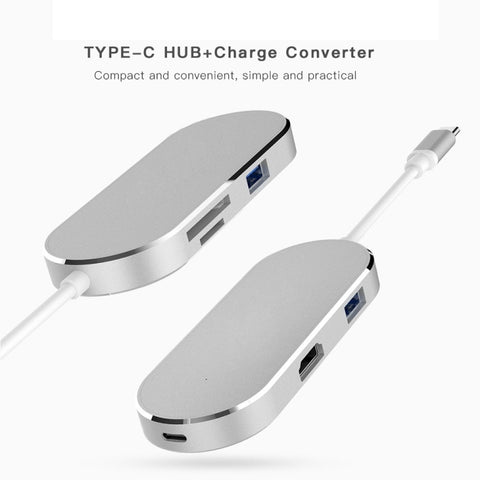 Hub USB-C 6 en 1 / De type C à USB-C / De type C e HDMI e SD e TF et 2 adaptateurs USB
