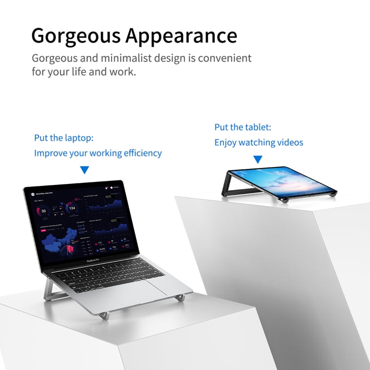 Supporto per staffa per laptop dal design pieghevole portatile ultrasottile ROCK Mini