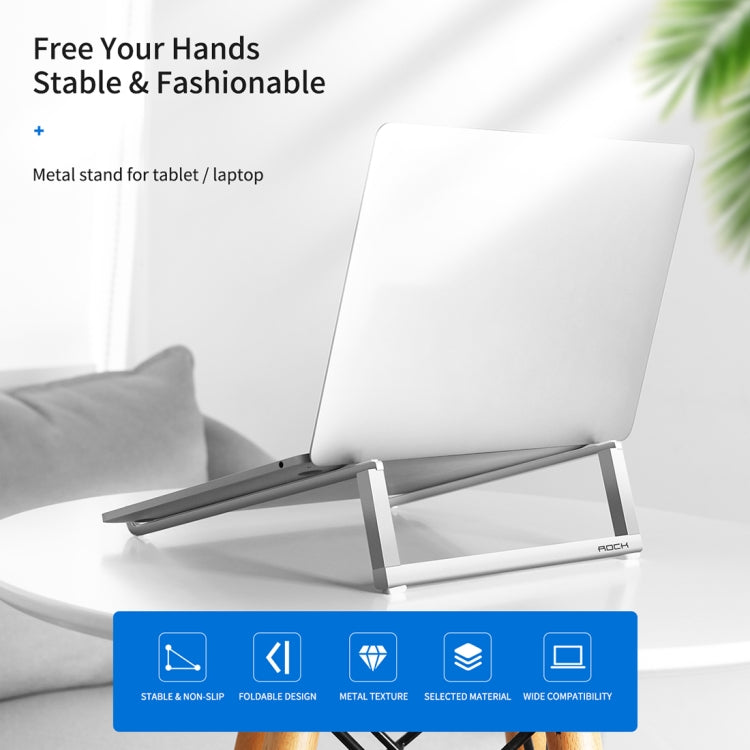Supporto per staffa per laptop dal design pieghevole portatile ultrasottile ROCK Mini