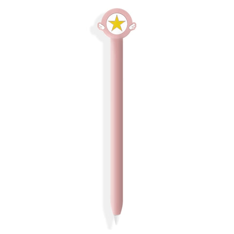 Étui de protection en silicone simpatico cartone animé pour Apple Pencil 2 (stella a cinque punte rosa)), pour Apple Pencil 2