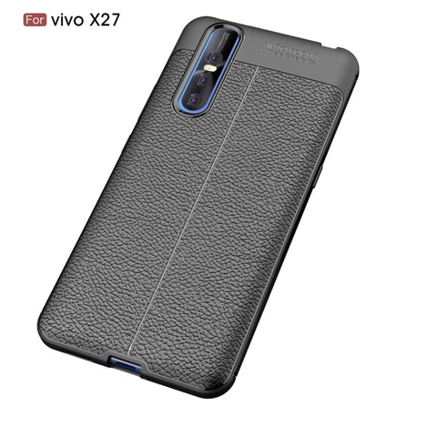 Custodia antiurto in TPU con texture Litchi per Vivo X27, For Vivo X27