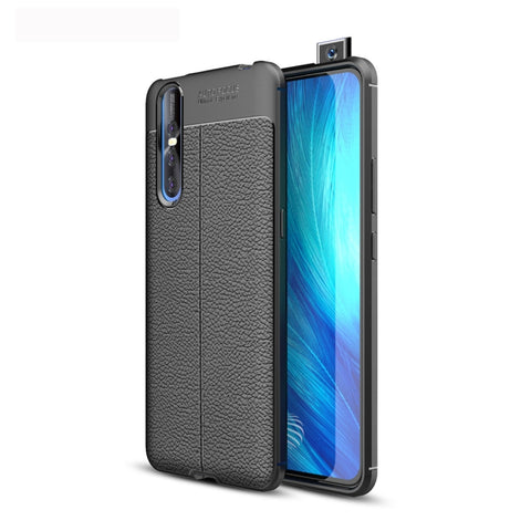 Custodia antiurto in TPU con texture Litchi per Vivo X27, For Vivo X27