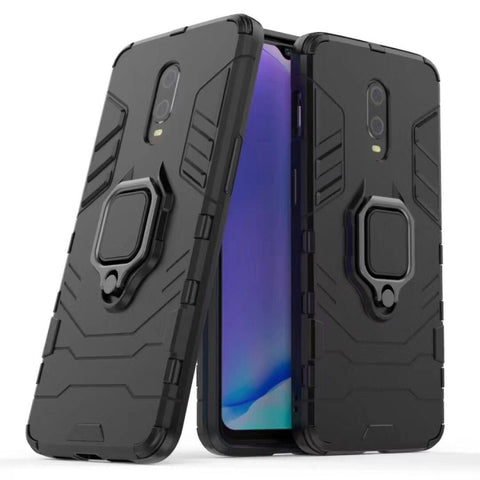 Custodia protettiva antiurto PC + TPU con supporto ad anello magnetico per OnePlus 7, For OnePlus 7