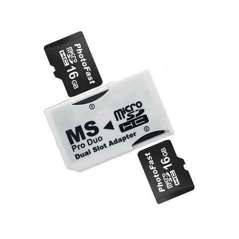 Adaptateur CR-5400 pour Micro SDHC(TF) avec double emplacement pour MS PRO Duo, capacité totale prise en charge : 64 Go, CR-5400