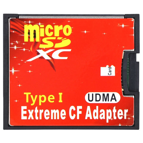 Adaptateur pour fiche de mémoire Compact Flash de Micro SD à CF, 1 prise, 1 prise