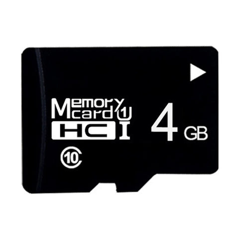 Scheda di memoria TF (Micro SD) nera ad alta velocità Classe 10 da 4 GB, 4 GB