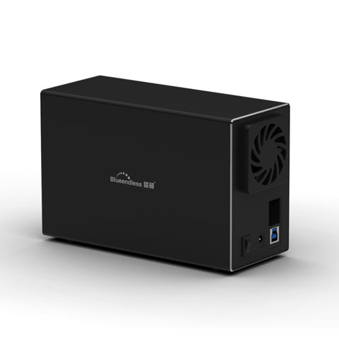Étui externe pour disque dur avec baie combinée RAID de 3,5 pouces avec interface USB-B Blueendless avec 2 logements, USB-B