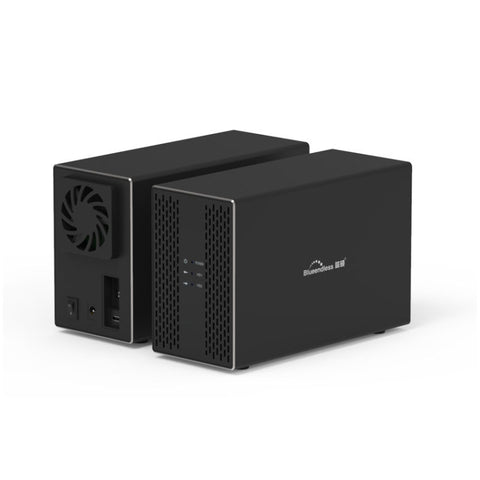 Étui externe pour disque dur avec matrice de combinaison RAID RAID de 3,5 pouces à 2 logements Blueendless Type-C / USB-C, Type-C
