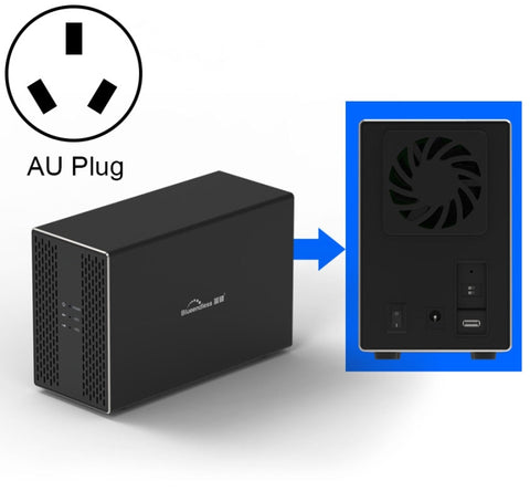Étui externe pour disque dur avec matrice de combinaison RAID RAID de 3,5 pouces à 2 logements Blueendless Type-C / USB-C, Type-C
