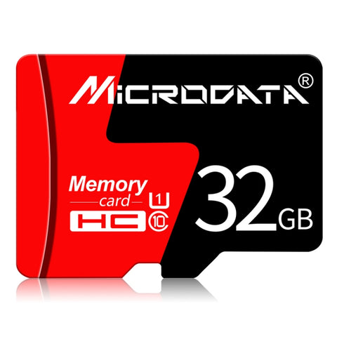 Scheda di memoria MICRODATA 32 GB U1 rossa e nera TF (Micro SD)., 32GB