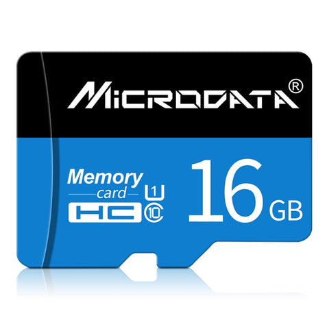 Carte mémoire MICRODATA 16 Go U1 bleu et noir TF (Micro SD)., 16 Go