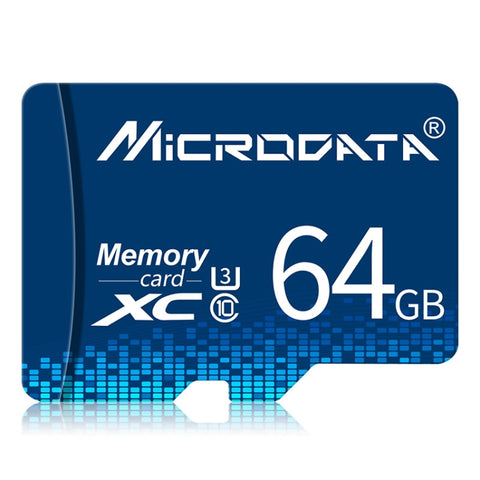 Carte mémoire MICRODATA 64 Go U3 bleu TF (Micro SD)., 64 Go