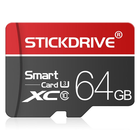 Scheda di memoria STICKDRIVE 64 GB U3 White Line rossa e nera TF (Micro SD)., 64GB