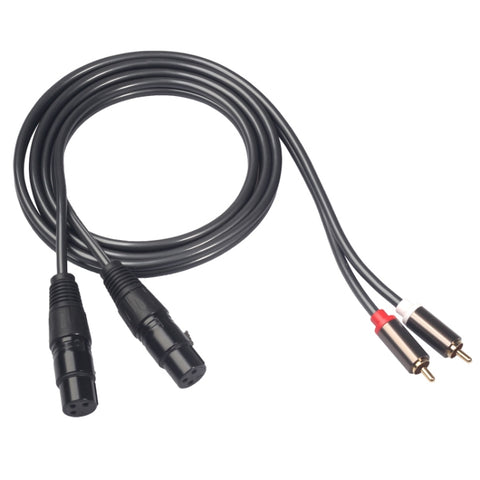 366120-15 Cavo audio da 2 RCA maschio a 2 XLR femmina a 3 pin, lunghezza: 1,5 m, 366120-15 2 RCA Male to 2 XLR 3 Pin Female - Novalix Store