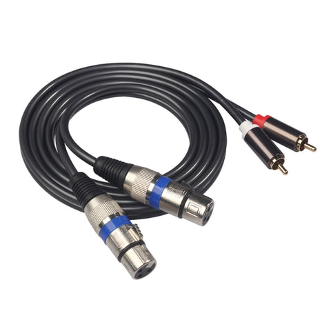 366156-15 Cavo audio da 2 RCA maschio a 2 XLR femmina a 3 pin, lunghezza: 1,5 m, 366156-15 2 RCA Male to 2 XLR 3 Pin Female - Novalix Store